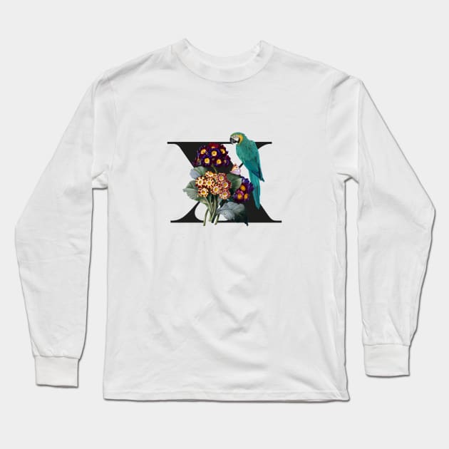 Botanical Alphabet X Long Sleeve T-Shirt by froileinjuno